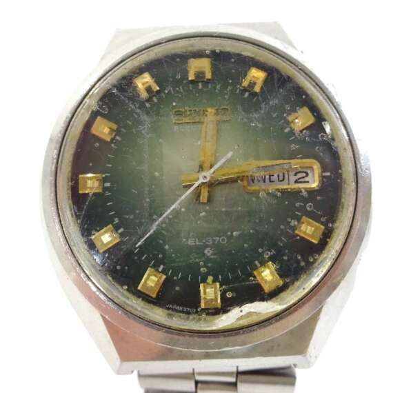 Seiko 3703-8030 EL370 Green Dial